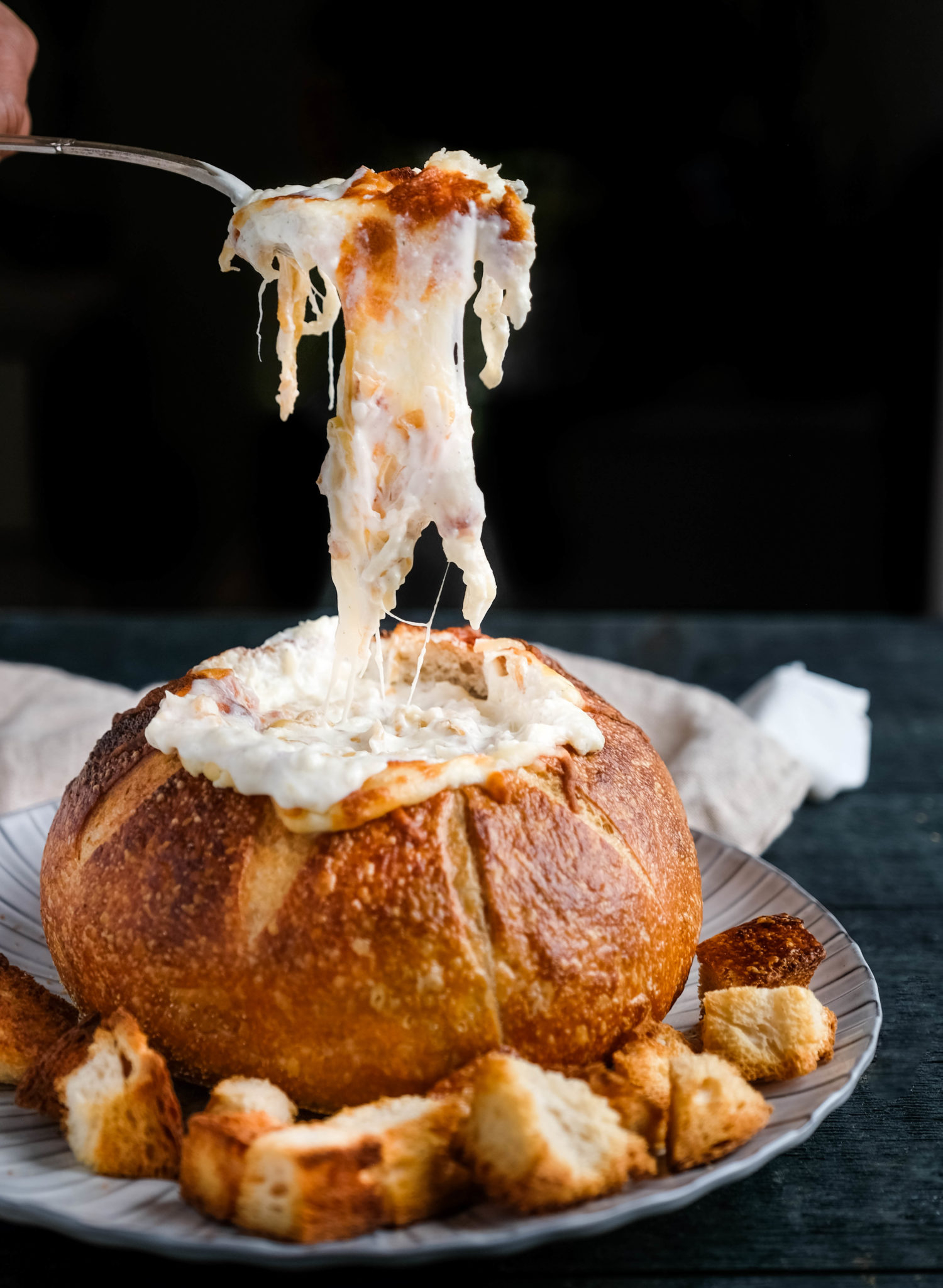 French Onion Bread Bowl - The Food Joy