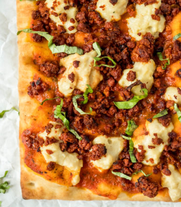 Vegan Chorizo & Mozzarella Pizza